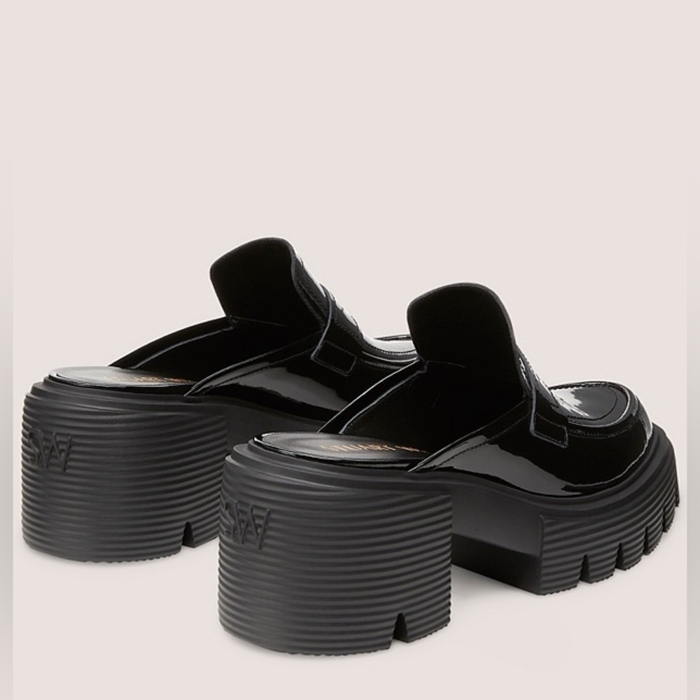 Stuart Weitzman SoHo Mule Loafer in Black NEW - Picture 2 of 13